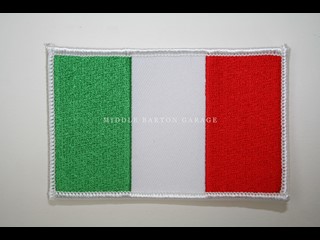 ITALIAN FLAG BADGE/PATCH 100x60mm