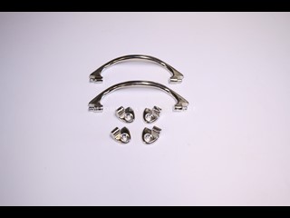 INNER DOOR PULL HANDLE BRIGHT ALLOY FIAT 500/600 PAIR