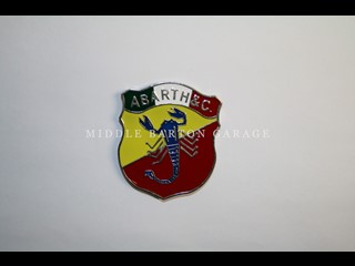 ABARTH ENAMEL SHIELD. 70 mm. 