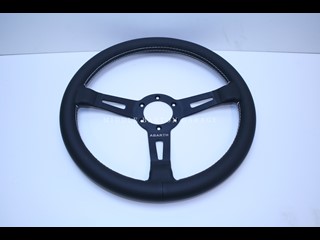 STEERING WHEEL ALL BLACK ABARTH LOGO  DIAMETER 350MM