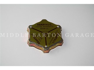 ABARTH SHELL OIL CAP PLATE
