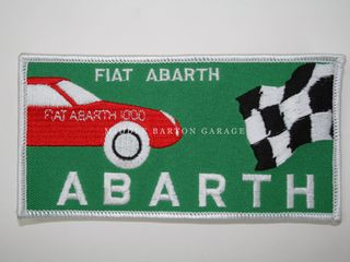 FIAT ABARTH 1000 EMBROIDERED PATCH 135x68mm