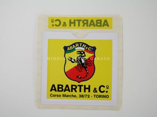 CLASSIC ABARTH WINDSCREEN DOCUMENT HOLDER 100x120mm