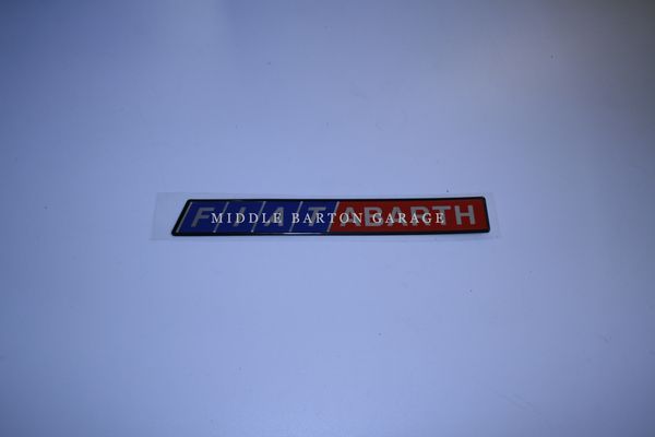 FIAT STRADA ABARTH BLUE AND RED REAR BADGE  (RITMO) SELF ADHESIVE