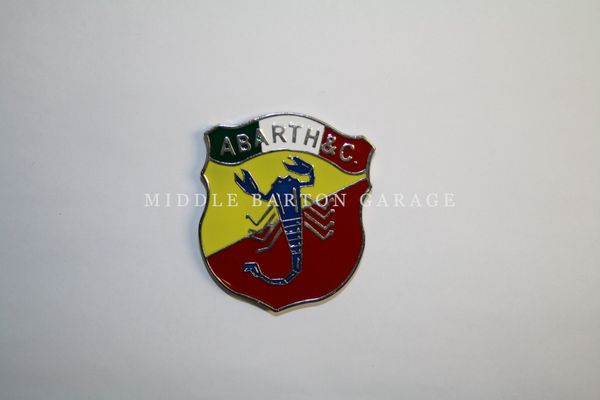 ABARTH ENAMEL SHIELD. 70 mm. 