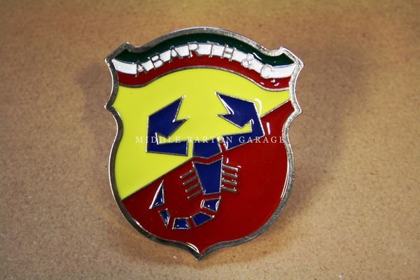 ABARTH ENAMEL SHIELD 70mm 