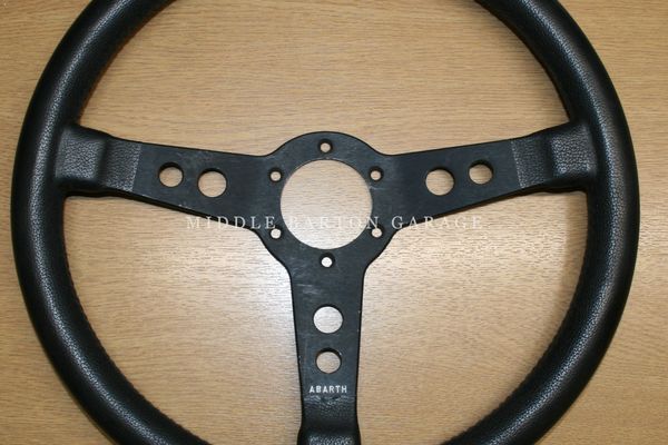 ABARTH LEATHER STEERING WHEEL - ALLOY 