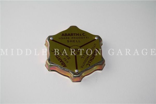 ABARTH SHELL OIL CAP PLATE