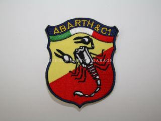 ABARTH & C. SHIELD CLOTH BADGE 70 X 85 mm PATCH