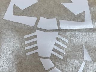 SCORPION DECAL WHITE 120MM